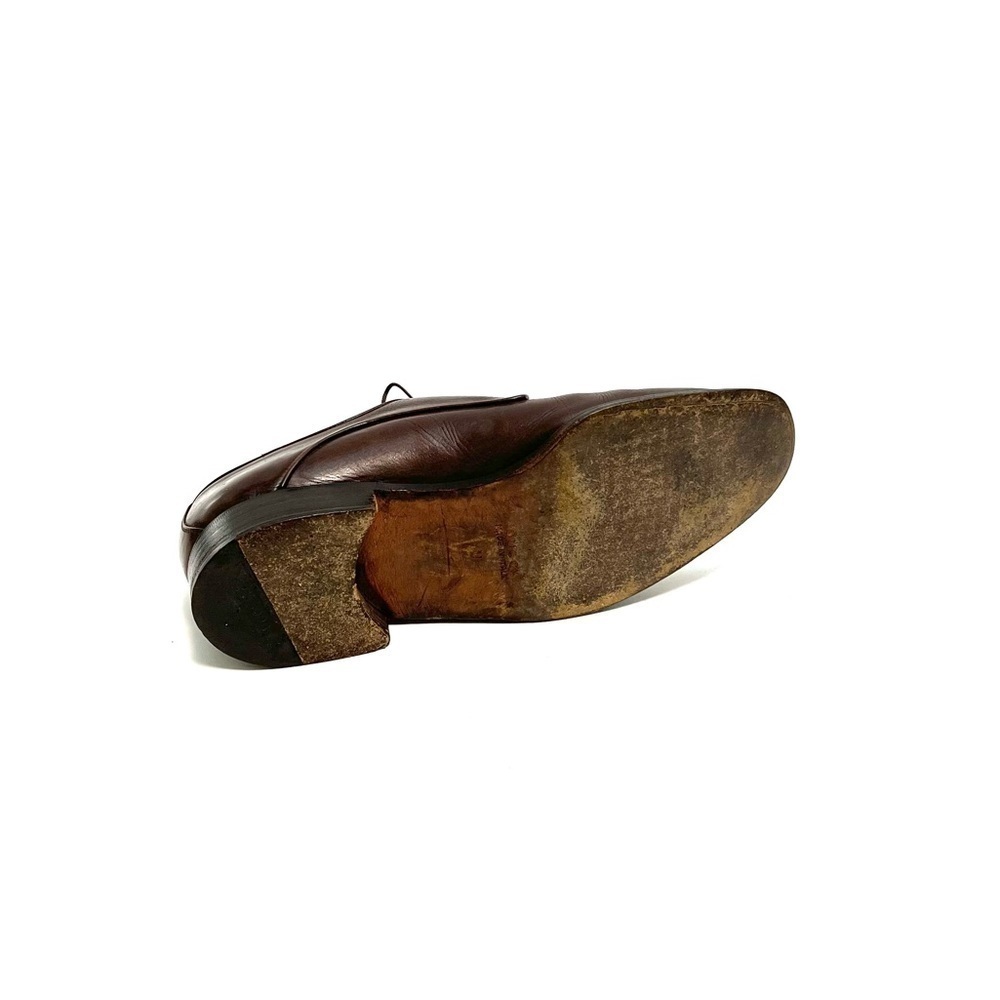 GUCCI | Vintage 1970s mens brown leather formal lace up oxfords - Picture 7 of 8